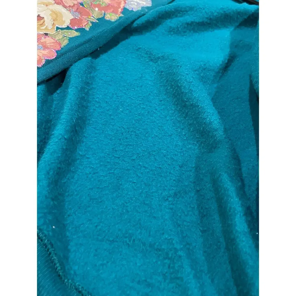 Hanes Her Way Vintage Floral Open Front Cardigan XLarge - Picture 7 of 7
